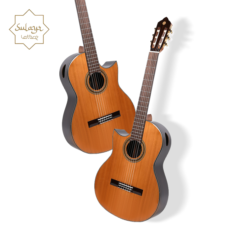 Sulayr Guitars Beginner to Advanced Redwood Sapele Solid Top Classical 39 Inch Spanish Barrel Type Classical(SL-100CD-CW)