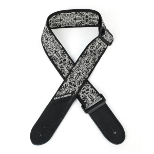Electric Guitar Straps, Embroidery Leather Ends Guitar Straps Acoustic & Bass, Adjust 36'' to 60''