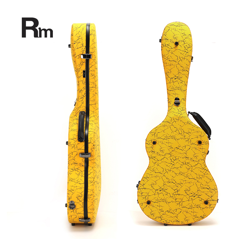 RM Carbon Fiber 39-inch Classical Black Crystal Guitar Case with Exquisite Interior, Thickened Waterproof and Shockproof(Carbon 1-C) - 图片 5