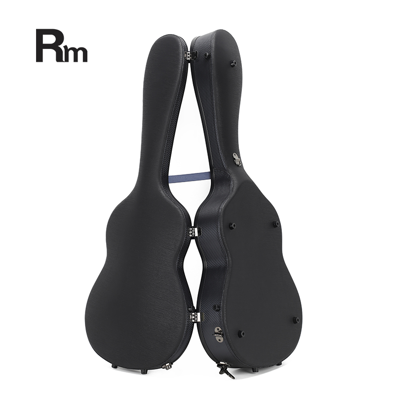 RM Carbon Fiber 39-inch Classical Black Crystal Guitar Case with Exquisite Interior, Thickened Waterproof and Shockproof(Carbon 6-C) - 图片 7