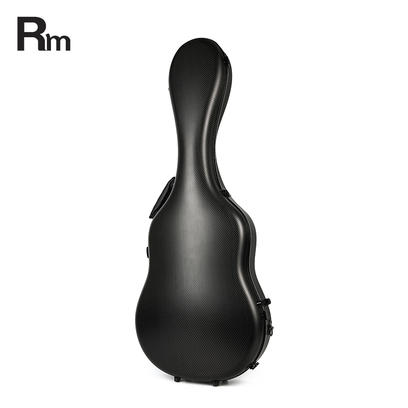 RM Carbon Fiber 39-inch Classical Black Crystal Guitar Case with Exquisite Interior, Thickened Waterproof and Shockproof(Aether) - 图片 4
