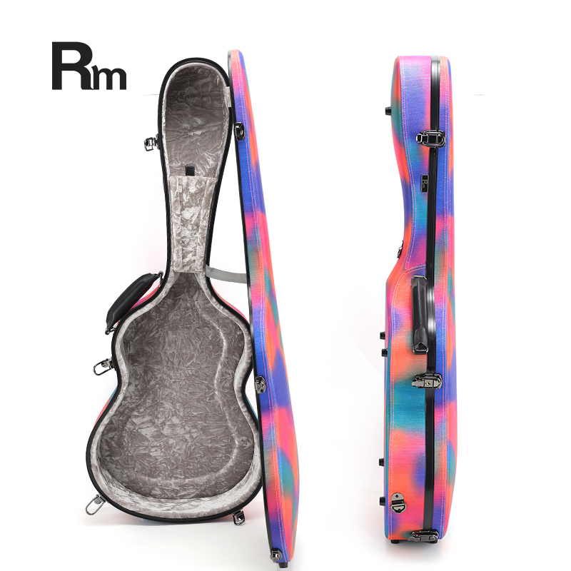 RM Carbon Fiber 39-inch Classical Black Crystal Guitar Case with Exquisite Interior, Thickened Waterproof and Shockproof(Carbon 4-C) - 图片 6