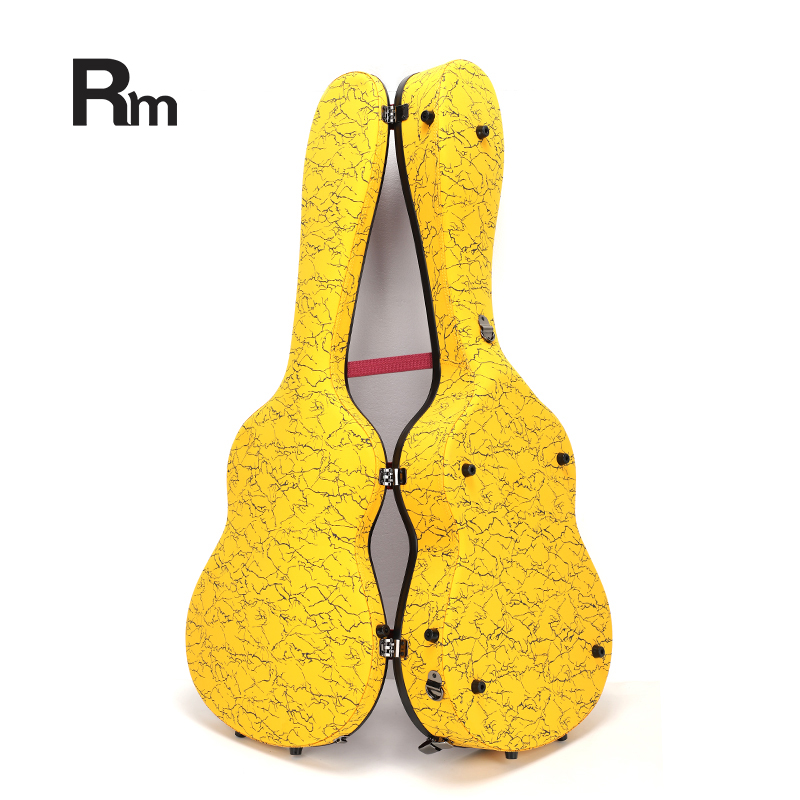 RM Carbon Fiber 39-inch Classical Black Crystal Guitar Case with Exquisite Interior, Thickened Waterproof and Shockproof(Carbon 1-C) - 图片 8