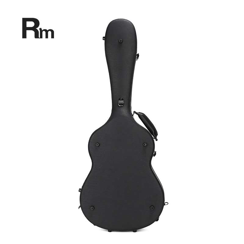 RM Carbon Fiber 39-inch Classical Black Crystal Guitar Case with Exquisite Interior, Thickened Waterproof and Shockproof(Carbon 6-C) - 图片 5