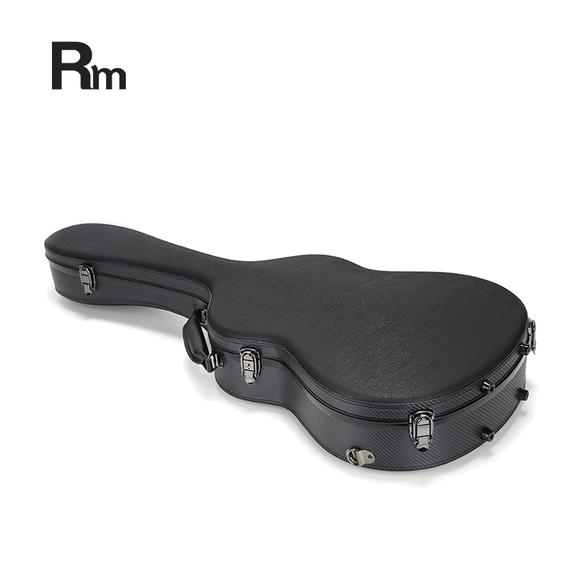 RM Carbon Fiber 39-inch Classical Black Crystal Guitar Case with Exquisite Interior, Thickened Waterproof and Shockproof(Carbon 6-C) - 图片 4