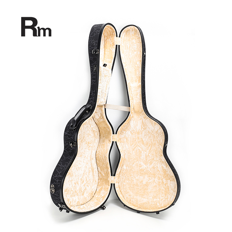 RM Carbon Fiber 39-inch Classical Black Crystal Guitar Case with Exquisite Interior, Thickened Waterproof and Shockproof(Carbon 1-C) - 图片 9