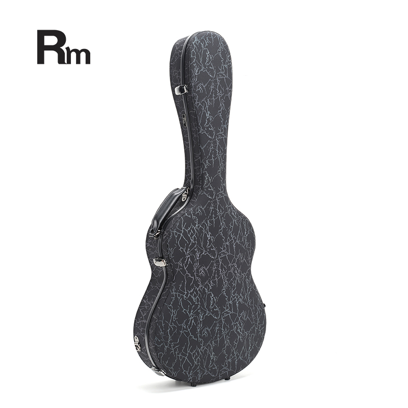 RM Carbon Fiber 39-inch Classical Black Crystal Guitar Case with Exquisite Interior, Thickened Waterproof and Shockproof(Carbon 1-C) - 图片 4