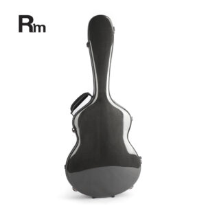 RM Carbon Fiber 39-inch Classical Black Crystal Guitar Case with Exquisite Interior, Thickened Waterproof and Shockproof(Carbon-C BK)