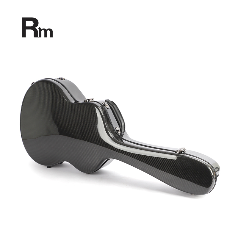 RM Carbon Fiber 39-inch Classical Black Crystal Guitar Case with Exquisite Interior, Thickened Waterproof and Shockproof(Carbon-C BK) - 图片 7