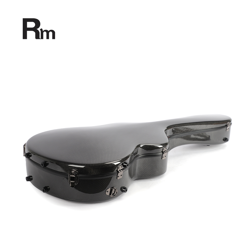 RM Carbon Fiber 39-inch Classical Black Crystal Guitar Case with Exquisite Interior, Thickened Waterproof and Shockproof(Carbon-C BK) - 图片 6