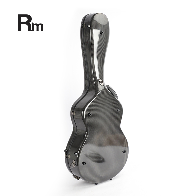 RM Carbon Fiber 39-inch Classical Black Crystal Guitar Case with Exquisite Interior, Thickened Waterproof and Shockproof(Carbon-C BK) - 图片 4