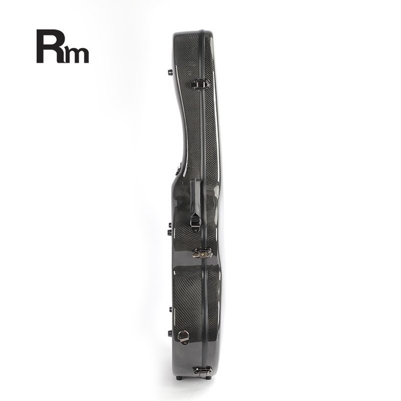 RM Carbon Fiber 39-inch Classical Black Crystal Guitar Case with Exquisite Interior, Thickened Waterproof and Shockproof(Carbon-C BK) - 图片 5