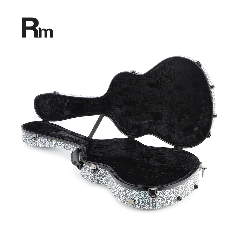 RM Carbon Fiber 39-inch Classical Black Crystal Guitar Case with Exquisite Interior, Thickened Waterproof and Shockproof(Carbon 3-C) - 图片 11
