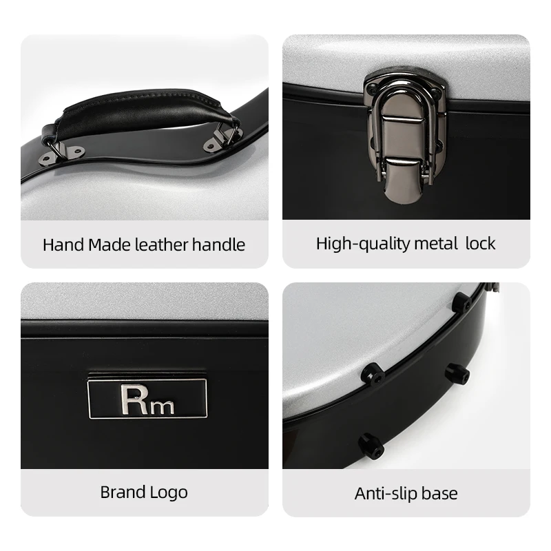 High Quality Colorful Fiberglass Hard Case for Acoustic Guitar Stylish Leather Cover With Solid Fiber Glass Design Elegant Bag - 图片 6