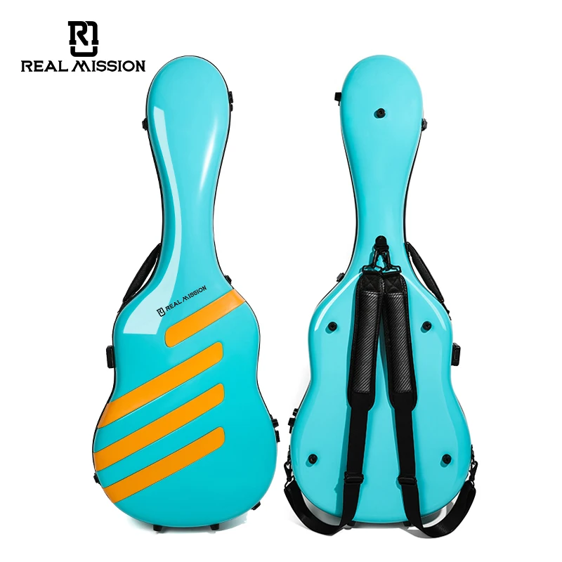 Popular Guitar Hard Case Colorful Fiberglass Classical Guitar Flight Case Wholesale Music Box Custom Guitar Case for Acoustic - 图片 4