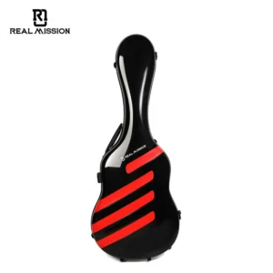 Popular Guitar Hard Case Colorful Fiberglass Classical Guitar Flight Case Wholesale Music Box Custom Guitar Case for Acoustic(FluoriteBlack)