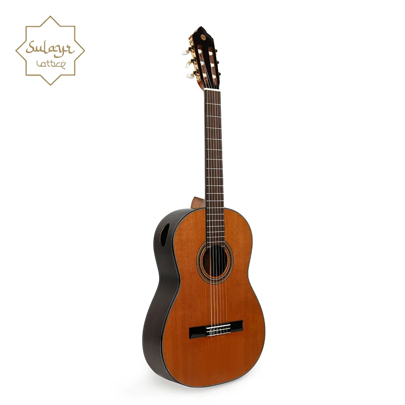 Sulayr Spanish Classical Guitar Cedar Solid Top 39 Inch Classic Guitar Gloss Finish Guitar - 图片 3