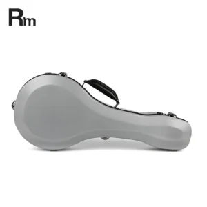 Custom Black Musical Instrument Case Gray Fiberglass round Hard Mandolin Case with Rainbow Theme for Instrument Bags & Cases