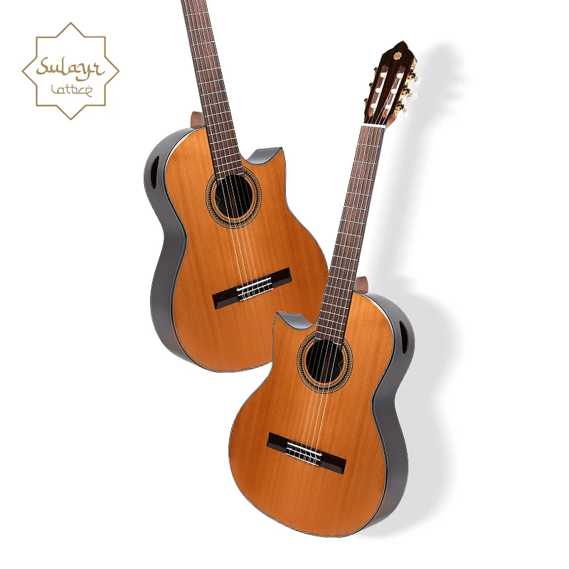 Sulayr Cutway Rosewood Side Classical Guitar Rosewood Fingerboard Classic Guitars  Cedar Solid Top Spanish Guitar