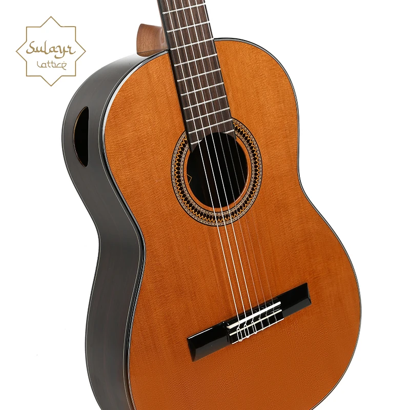 Sulayr Spanish Classical Guitar Cedar Solid Top 39 Inch Classic Guitar Gloss Finish Guitar - 图片 4