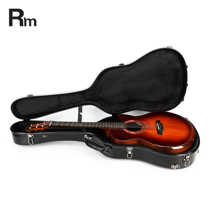 High Quality Colorful Fiberglass Hard Case for Acoustic Guitar Stylish Leather Cover With Solid Fiber Glass Design Elegant Bag