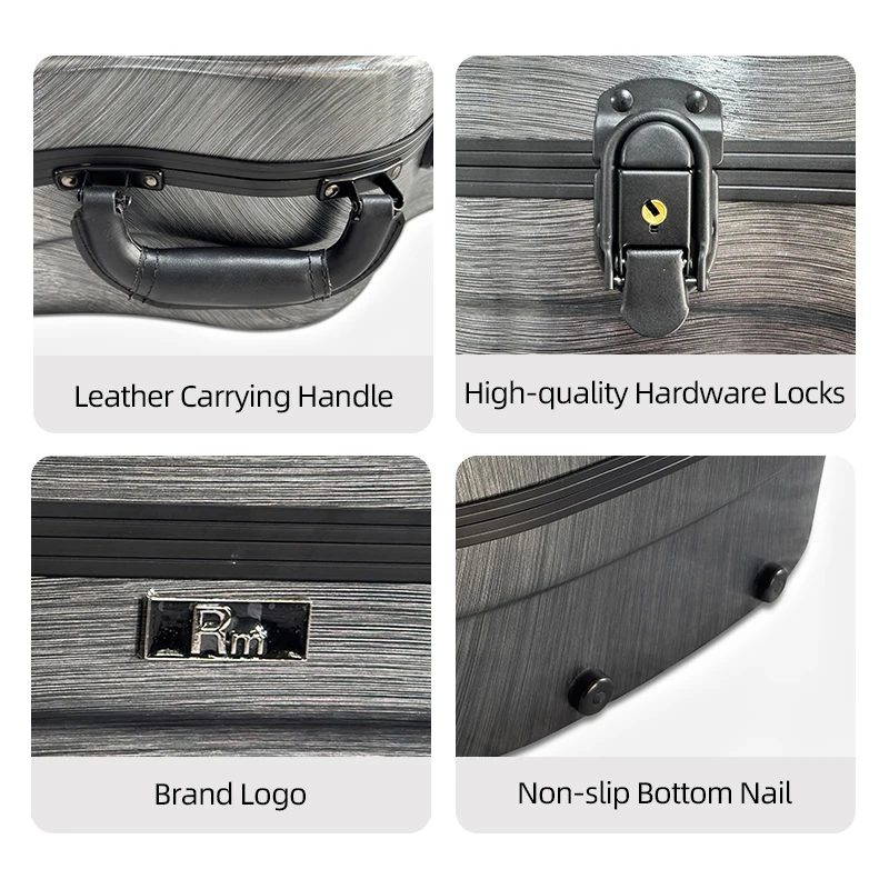 Gleam-D-Matt Factory's 41-Inch Acoustic Guitar Case ABS Hard for RM Music Manufacture Versatile Musical Instrument Case - 图片 4