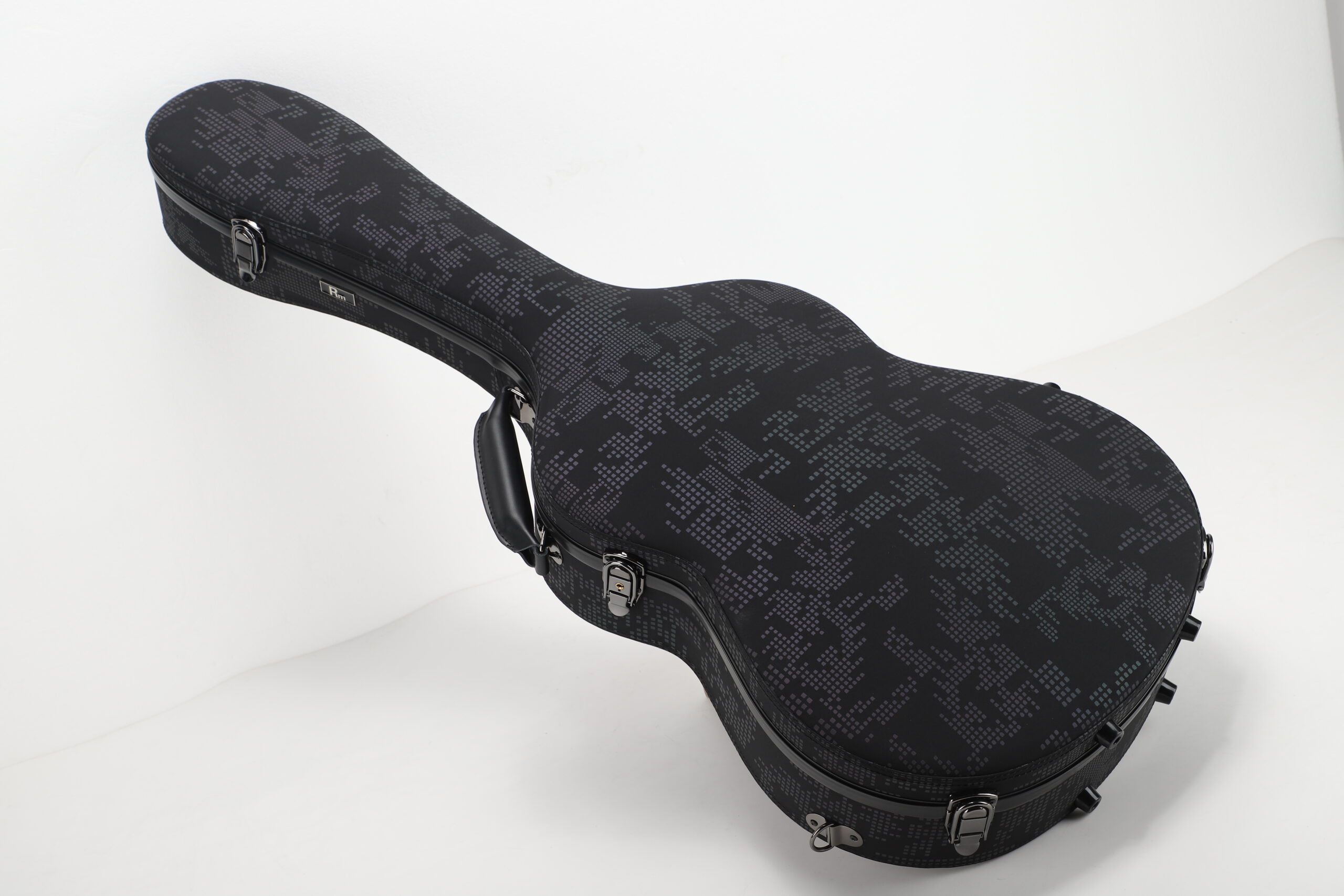 RM Carbon Fiber 39-inch Classical Black Crystal Guitar Case with Exquisite Interior, Thickened Waterproof and Shockproof(Carbon 5-C) - 图片 3