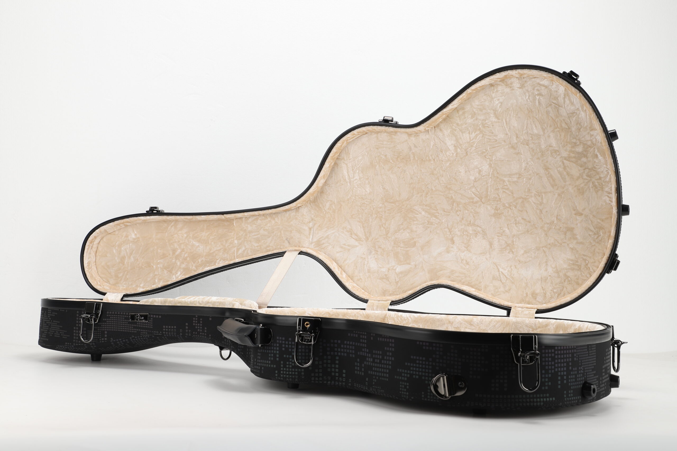 RM Carbon Fiber 39-inch Classical Black Crystal Guitar Case with Exquisite Interior, Thickened Waterproof and Shockproof(Carbon 5-C) - 图片 10