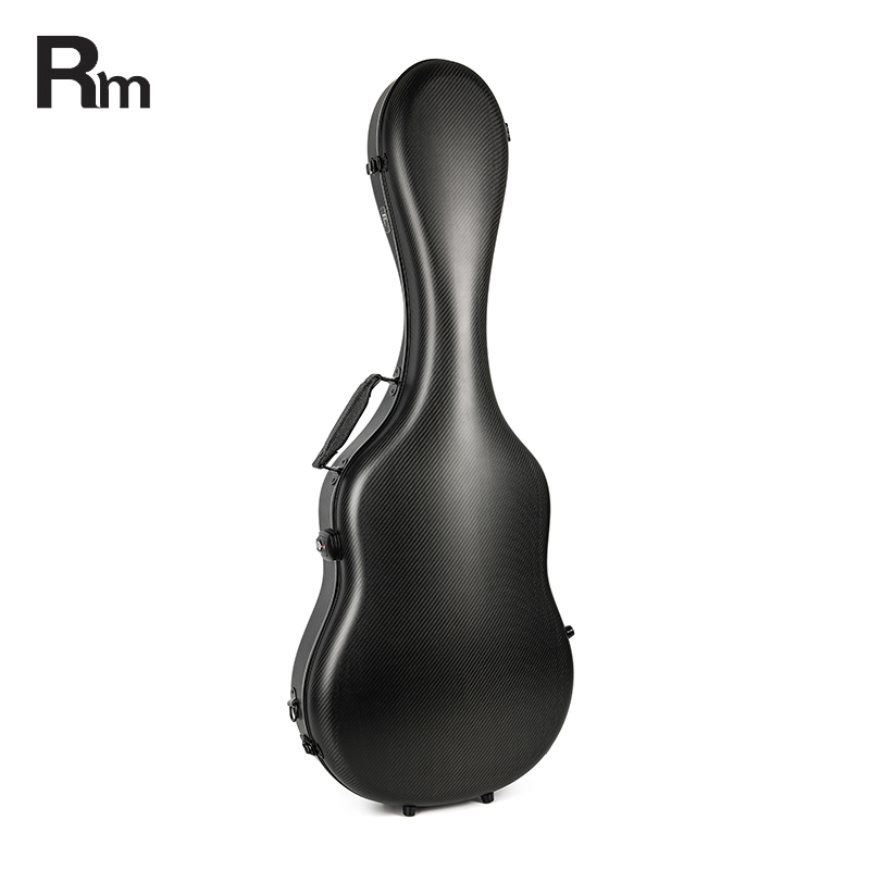 RM Carbon Fiber 39-inch Classical Black Crystal Guitar Case with Exquisite Interior, Thickened Waterproof and Shockproof(Aether) - 图片 3