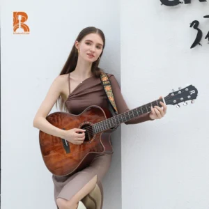 DG01 Rm Rainbow  Wholesale High Quality High-gloss Solid Spruce Back and Side Mahogany  GA Shape 41 Inch Acoustic Guitar