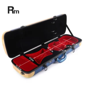 FGC-98 Rm OEM Custom Square Violin Case 4/4 Carbon Fiber Cello Bag with Rainbow Music Box for Music Instruments