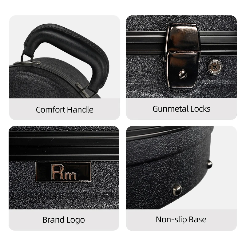 Factory Professional Hard Guitar Case Bag Black ABS Acoustic Guitar Case Bag Lightweight Custom Guitar Case Music Box - 图片 5