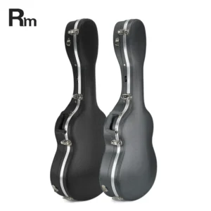 Rm ABS Material Musical Instrument Hard Shell Case Acoustic Guitar Black Portable Case Lightweight Guitar Case