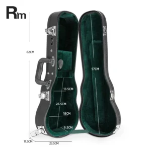 High Quality 21-Inch Custom Small Guitar Case Solid Wood With PVC Leather Cover for Ukulele High Quality Instrument Case