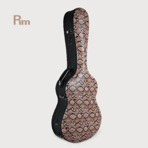 WC82-C1 High-quality Wholesale Factory Wooden Snakeskin Material  Musical Instrument Case Customize Classic  Guitar Hard Case